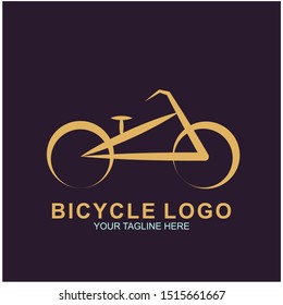 Bicycle logo design template.  Cycling race vector icon illustration