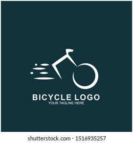 Bicycle logo design template.  Cycling race vector icon illustration