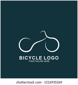 Bicycle logo design template.  Cycling race vector icon illustration