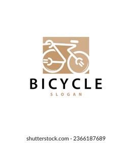 Bicycle Logo Design Template Minimalist Illustration