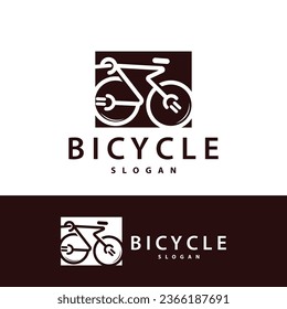 Bicycle Logo Design Template Minimalist Illustration