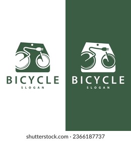 Bicycle Logo Design Template Minimalist Illustration