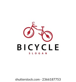 Plantilla de diseño de logotipo de bicicleta Ilustración mínima