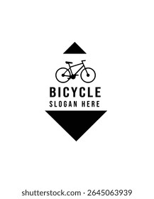 Bicycle Logo Design Template Minimalist Illustration, Vintage bicycle logo design, Badge bicycle logo