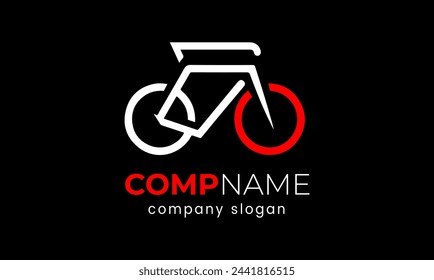Diseño de logotipo de bicicleta Vector Icono moderno minimalista de la realeza