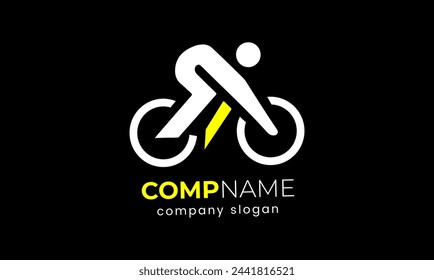 Bicycle Logo design Vector Royalty minimalist modern icon