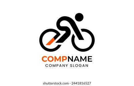 Bicycle Logo design Vector Royalty minimalist modern icon