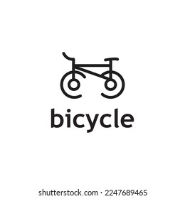 Bicycle logo flat design in vector