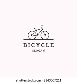 Bicycle logo icon flat design template 