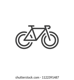Bicycle logo or icon simple minimalist monoline lineart