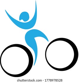 Icono o símbolo del logotipo de la bicicleta