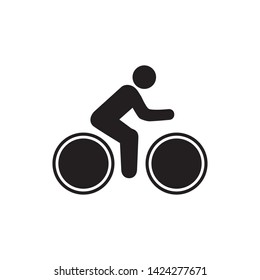 bicycle logo icon vector flat design