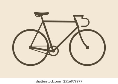 Bicycle logo. Isolated Bicycle on vintage  background