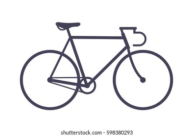 Bicycle logo. Isolated bicycle on white background