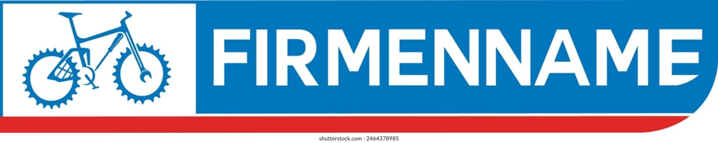 Bicycle logo with repair symbol