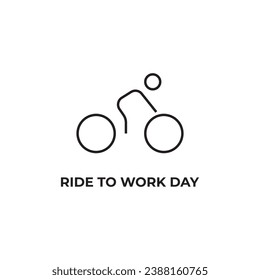 Bicycle Logo, Ride to Work Day logo, bicycle logo, Cycling, Infinity bike sign symbol , Biking, linear, stylish, Bicycle bike, cycling logo vector. Vector template. World Bicycle Day.