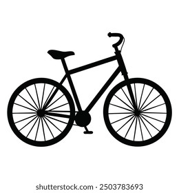 Ilustración vectorial de silueta de logotipo de bicicleta