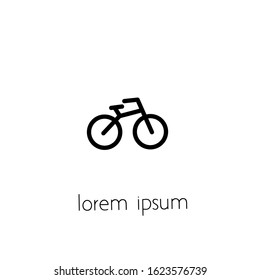 bicycle logo with a simple concept. suitable for various design purposes.