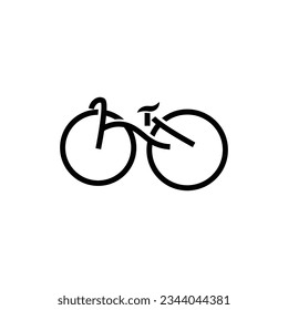 Bicycle Logo, Simple Minimalist Design, Sport Transport Vector, Illustration silhouette template