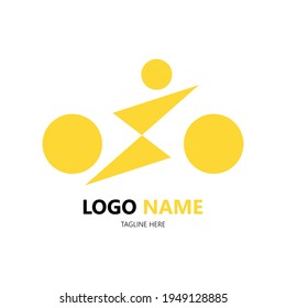 bicycle logo simple minimalist vector