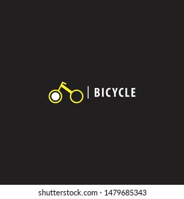 bicycle logo with a simple shape. unique, modern, minimalist.