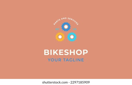 bicycle logo template vector flat design