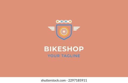 bicycle logo template vector flat design