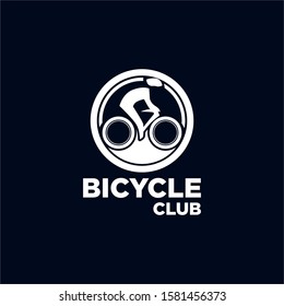 Bicycle logo template vector. Vintage monogram bicycle logo concept