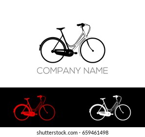 bicycle logo vector icon 
