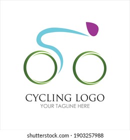 Diseño de plantillas de iconos vectoriales del logotipo de la bicicleta