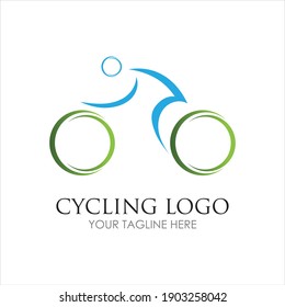 Diseño de plantillas de iconos vectoriales del logotipo de la bicicleta