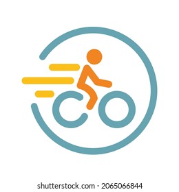 Bicycle Logo vector Template road 