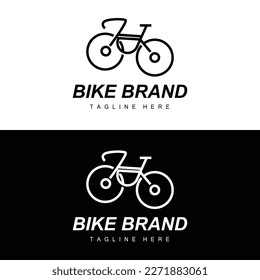 Bicycle Logo, Vehicle Vector, Bicycle Silhouette Icon, Simple Design Inspiration