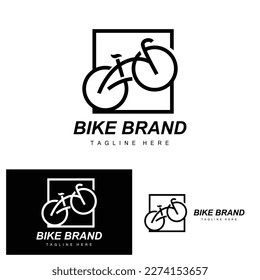 Bicycle Logo, Vehicle Vector, Bicycle Silhouette Icon, Simple Design Inspiration