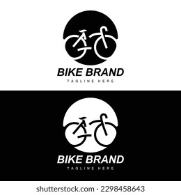 Bicycle Logo, Vehicle Vector, Bicycle Silhouette Icon, Simple Design Inspiration