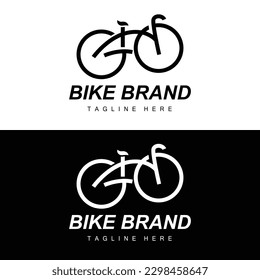 Bicycle Logo, Vehicle Vector, Bicycle Silhouette Icon, Simple Design Inspiration
