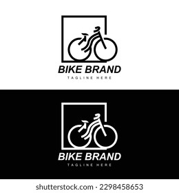 Bicycle Logo, Vehicle Vector, Bicycle Silhouette Icon, Simple Design Inspiration