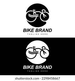 Bicycle Logo, Vehicle Vector, Bicycle Silhouette Icon, Simple Design Inspiration