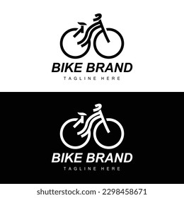 Bicycle Logo, Vehicle Vector, Bicycle Silhouette Icon, Simple Design Inspiration