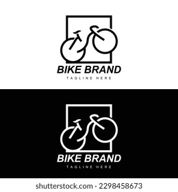 Bicycle Logo, Vehicle Vector, Bicycle Silhouette Icon, Simple Design Inspiration