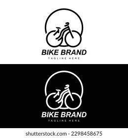 Bicycle Logo, Vehicle Vector, Bicycle Silhouette Icon, Simple Design Inspiration