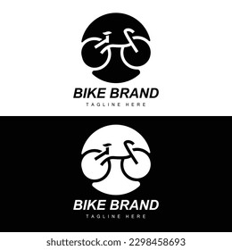 Bicycle Logo, Vehicle Vector, Bicycle Silhouette Icon, Simple Design Inspiration