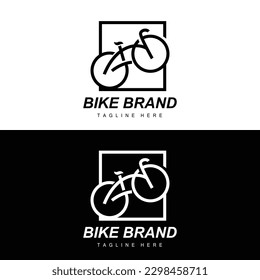 Logotipo de bicicleta, vector de vehículo, icono de silueta de bicicleta, inspiración de diseño simple