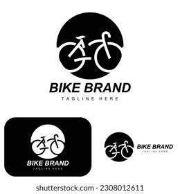 Bicycle Logo, Vehicle Vector, Bicycle Silhouette Icon, Simple Design Inspiration