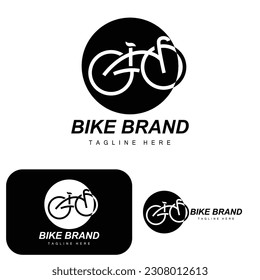 Bicycle Logo, Vehicle Vector, Bicycle Silhouette Icon, Simple Design Inspiration