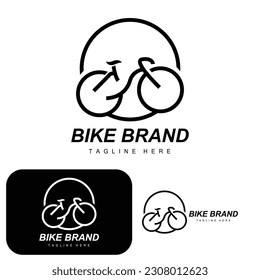 Bicycle Logo, Vehicle Vector, Bicycle Silhouette Icon, Simple Design Inspiration