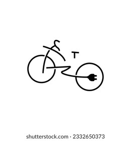 Bicycle Logo, Vehicle Vector, Bicycle Silhouette Icon, Simple Design Inspiration
