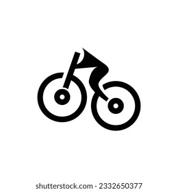 Bicycle Logo, Vehicle Vector, Bicycle Silhouette Icon, Simple Design Inspiration