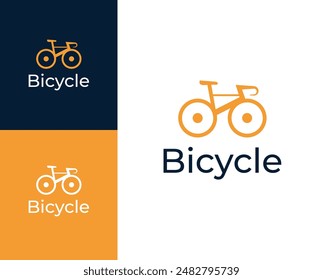 Bicycle logo.Bike outline icon logo design illustration. Bicycle logo design inspiration.