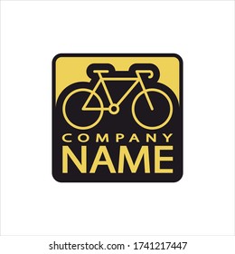 Logotipo de bicicleta.Aislado en fondo blanco.Ilustración vectorial.